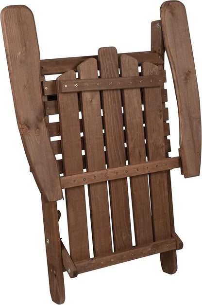 Northlight 36" Brown Classic Folding Wooden Adirondack Chair