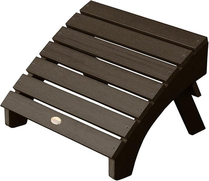 Highwood AD-KITADRI1-ACE Manhattan Beach Adirondack Chair with Ottoman, Weathered Acorn