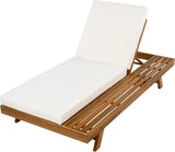 Merax Chaise Lounge Chair Set with Adjustable Backrest & Flat Storage Surface - Photo 4