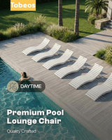 Pre-Assembled Folding in-Pool Lounge Chair, HDPE Outdoor Chaise Lounge with Cup Holder, Pool Lounge Chair for Poolside - Photo 9
