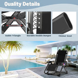 Slsy Zero Gravity Chair, Reclining Lounge Chair with Removable Cushion & Tray for Indoor and Outdoor - Photo 6