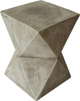 Christopher Knight Home Lux Outdoor Weight Concrete Side Table, Light Gray - Photo 1