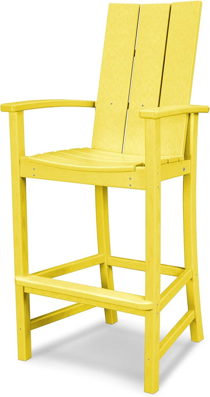 POLYWOOD® Modern Adirondack Bar Chair, Lemon