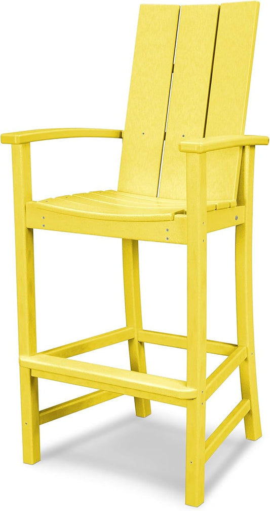 POLYWOOD® Modern Adirondack Bar Chair, Lemon