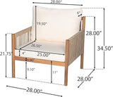 Christopher Knight Home Barris Lounge Chair Outdoor Set of 2, Patio Accent Chair, Comfy Reading Extra Seat - Photo 2