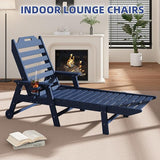 Mdeam 6-Position Lounge Chair Outdoor, 22" W Oversized Sun Tanning Chair, 500LBS Capacity - Photo 5
