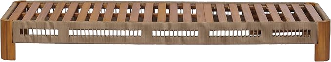 Christopher Knight Home Lamon Acacia Wood Chaise Lounge Chair Outdoor Set of 2, Woven Rope Accents - Photo 8