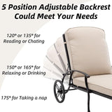 Chaise Lounge Patio Chair with Wheels - Photo 4