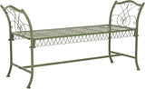 Safavieh Outdoor Collection Jovanna Antique Green 2 Seat Bench - Photo 4