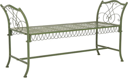 Safavieh Outdoor Collection Jovanna Antique Green 2 Seat Bench