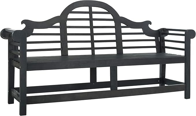 Safavieh PAT6705K Outdoor Collection Khara Dark Slate Grey Bench