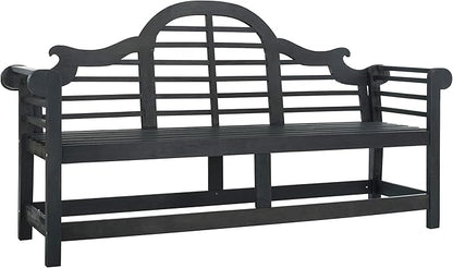 Safavieh PAT6705K Outdoor Collection Khara Dark Slate Grey Bench