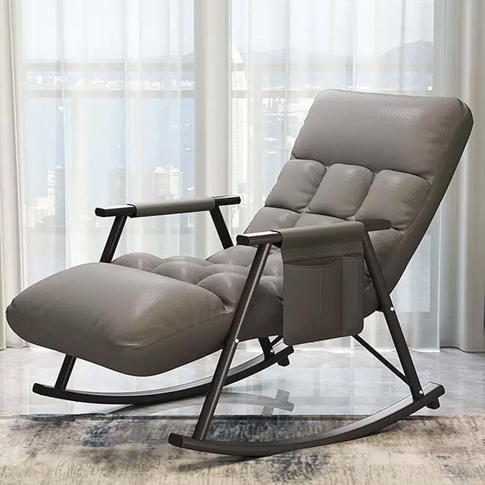 Outdoor Rocking Chair with armrests, Modern Comfortable Upholstered Rocking Chair, Modern Lounge Chair for Balcony - Photo 1