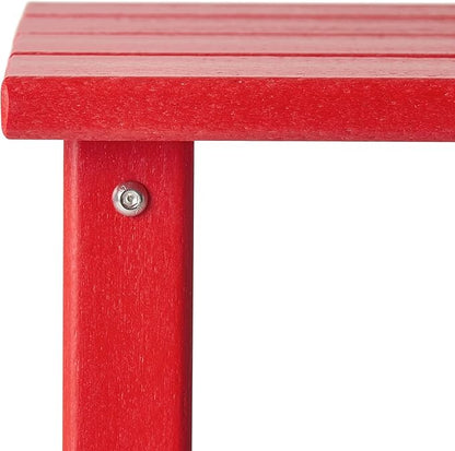 WestinTrends Malibu Square Outdoor Side Table for Adirondack Chair, Red