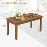 LUE BONA Outdoor Coffee Table Rectangle, HDPS Patio Coffee Tables for Outside - Photo 3