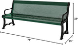 COATEDOUTDOORFURNITURE Coated Outdoor Furniture Heavy-Duty Outdoor Bench Thermoplastic Coated, Punched Steel - Photo 2