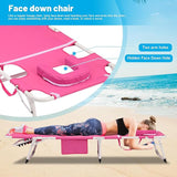 3-in-1 Oversized Sun Tanning Chair with Mat & Face Hole - Photo 4