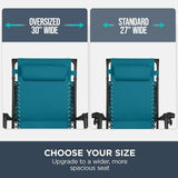 Best Choice Products 30” Wide Folding Zero Gravity Outdoor Recliner Patio Lounge Chair w/Adjustable Canopy Shade - Photo 4