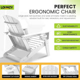 LOUNZY Folding Adirondack Chair Set of 6, HDPE All-Weather Folding Adirondack Chair with Cup Holders - Photo 5