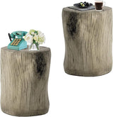 HOMPUS Concrete Outdoor Side TableSet of 2 - Photo 1