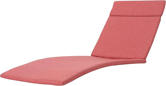 Christopher Knight Home Salem Outdoor Water Resistant Chaise Lounge Cushion, 1 Count (Pack of 1), Red