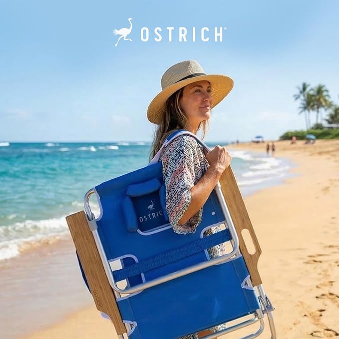 Ostrich the Deluxe 3N1 Lightweight Lawn Beach Reclining Lounge Chair with Footrest, Outdoor Furniture for Patio, Balcony - Photo 8