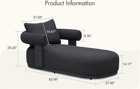 PURPLE LEAF Outdoor Chaise Lounge Set of 4 Chair Modern Aluminum Lounger Daybed with Lumbar Pillow and Armrest for Patio Poolside Beach Sunbathing Deck, Grey