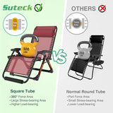Suteck Oversized Zero Gravity Chair, 29In XL Outdoor Recliner Chair w/Removable Cushion&Headrest - Photo 6