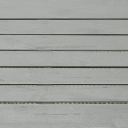 Walker Edison AZGWLSCH5GW Portofino 5 Piece Slat Back Patio Chat Set with UV Resistant Cushions, Grey Wash