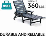 Outdoor Chaise Lounge Chair with Adjustable Backrest and Heavy-Duty Support for Ultimate Relaxation - Photo 7