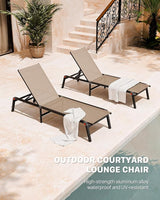 Aluminum Chaise Foldable Patio Lounge Chair Outdoor - Photo 3