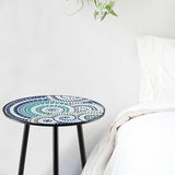 1 Pack Metal Outdoor Side Table Small Outside Round End Table for Patio Modern Accent Garden Corner Table for Small - Photo 2