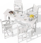 Ciokea Outdoor Bar Height Table Set of 5, 60" Extra Long Rectangle High Top Table and 4 Oversized Adirondack Chairs Set - Photo 1