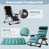 Slsy Zero Gravity Chair, Reclining Lounge Chair with Removable Cushion & Tray for Indoor and Outdoor - Photo 4