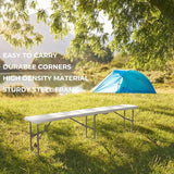 Plastic Folding Bench - Portable Bench Used for Indoor, Outdoor, Picnic, Party, Camping, Dining Seat - Photo 6