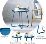 danpinera Outdoor Side Tables, Weather Resistant Steel Patio Side Table - Photo 6