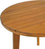 Christopher Knight Home Esther Small Outdoor Round Side Table, Slat Panel Coffee Table - Photo 7