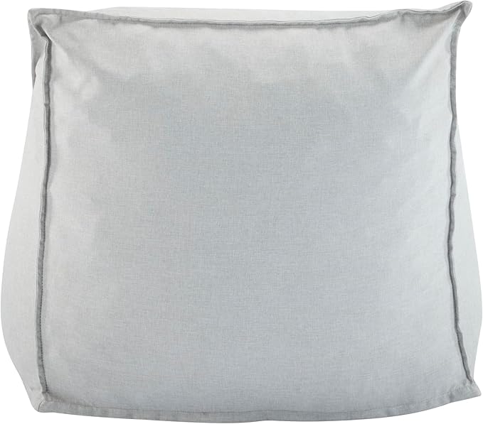 Christopher Knight Home Venny Bean Bag Chair, Fabric Bean Bag Chairs for Adults and Kids, Comfy Reading Chair, Lounge Sofa with Armrest, Indoor/Outdoor Spaces Memory Foam Bean Bag Chair, Light Gray