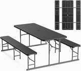 VINGLI Folding Picnic Table and Bench Set, Portable Outdoor Dining Furniture for Camping, Patio, Backyard - Photo 1