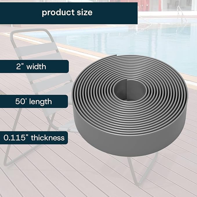 2 Inch Wide, 50ft Long Vinyl Strap - Replacement Straps for Patio Chairs - Vinyl Strapping for Patio Furniture Repair - Photo 3