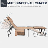 Yaheetech 22.4" Tanning Chair with Face Hole, Adjustable 5-Position Folding Chaise Lounge Chairs - Photo 5