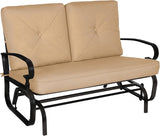 Crownland Outdoor Patio Glider Chair, Rocking Glider Bench for 2 Person, Porch Furniture Loveseat Seating - Photo 1