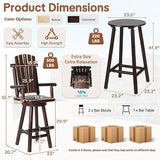 HOMEDIARY 3 Piece Outdoor Bar Set - Photo 2