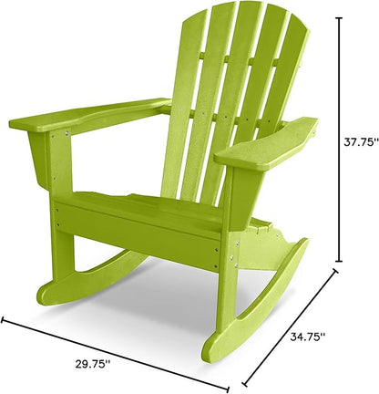 POLYWOOD® Palm Coast Adirondack Rocking Chair, Lime
