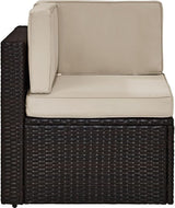Crosley Furniture Palm Harbor Corner Outdoor Sectional Chair, Wicker Patio Chairs for Porch, Deck, Backyard - Photo 4
