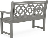 Martha Stewart by POLYWOOD® Chinoiserie 48” Garden Bench in Slate Grey - Photo 4