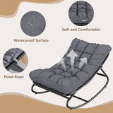 GarveeLife Outdoor Rocking Chair, Outdoor Lounge Chairs with Thick Waterproof Cushion - Photo 4
