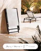 Aluminum Chaise Foldable Patio Lounge Chair Outdoor - Photo 6
