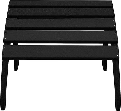 WestinTrends Outdoor Patio Adirondack Ottoman Foot Rest, All Weather Poly Lumber Foot Stool for Adirondack Chair, Widely Used for Outside Porch Pool Lawn Backyard, Sand