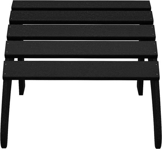 WestinTrends Outdoor Patio Adirondack Ottoman Foot Rest, All Weather Poly Lumber Foot Stool for Adirondack Chair, Widely Used for Outside Porch Pool Lawn Backyard, Sand